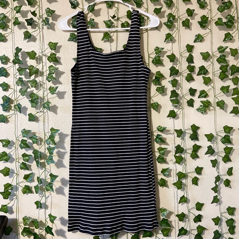 Black Fitted Tank Dress